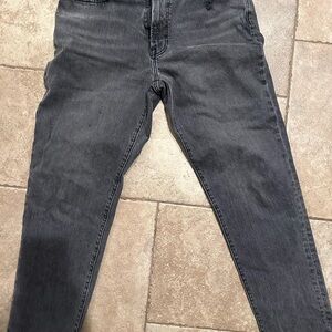 Abercrombie & Fitch Men's Charcoal vintage stretch, athletic loose jean